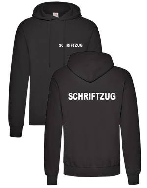 SECURITY-Kapuzen-Sweat-Shirt, TOP-Qualität, bis Gr. 5XL, mit wählbarem Druck auf Brust und Rücken, Basispreis zzgl. Druckkosten