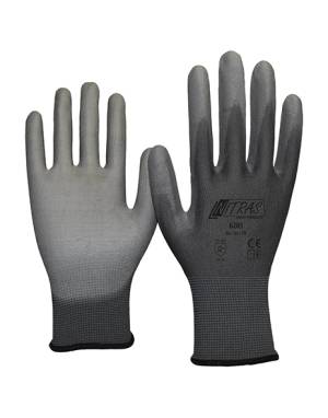 Nylon Strickhandschuh -6205- mit PU-Beschichtung, Einzel-Paar-Abnahme