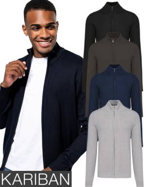 KARIBAN Business-Strickjacke / Cardigan -K961- Reißverschluss
