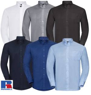 RUSSELL Premium-Oxford-Langarm-Hemd -932M-, 70% Baumwolle, EASY-Care, bis 6XL