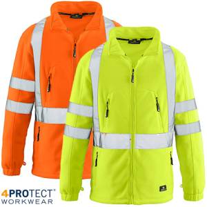 4PROTECT-PREMIUM-WARNSCHUTZ-FLEECE-JACKE -SEATTLE- Sehr warm, bis 6XL