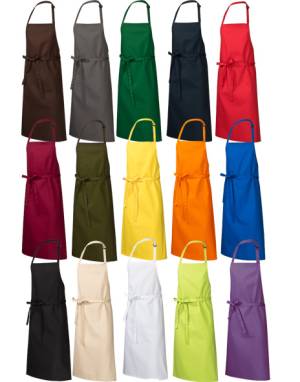 L-MERCH LATZSCHÜRZE -NT5220- mit Fronttasche, Mischgewebe, Länge 85 cm