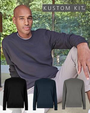 KUSTOM KIT PREMIUM SWEAT-SHIRT -PIQUE K337- TOP-Qualität, 300-Gramm Stoffgewicht