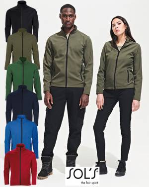 SOL´S DAMEN-SOFTSHELL-JACKE - RACE L838- Stretch, wind- und wasserabweisend