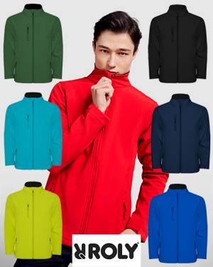 ROLY SOFTSHELL-JACKE -NEBRASKA RY6436- Stretch, wind- und wasserabweisend, Microfleece-Futter