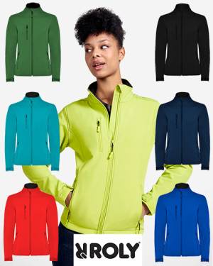 ROLY DAMEN SOFTSHELL-JACKE -NEBRASKA RY6437- Stretch, wind- und wasserabweisend, Microfleece-Futter