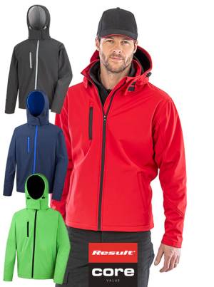 RESULT PREMIUM KAPUZEN-SOFTSHELL-JACKE - RT230- SUPER-STRETCH, 3-Layer, atmungsaktiv, wind- und wasserdicht