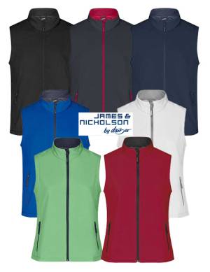 DAIBER-JAMES & NICHOLSON DAMEN SOFTSHELL-WESTE -JN1127- Innenseite Fleece