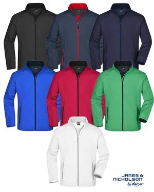 DAIBER-JAMES & NICHOLSON SOFTSHELL-JACKE -PROMO JN1130- Innenseite Fleece, atmungsaktiv