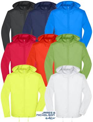 DAIBER-JAMES & NICHOLSON WINDBREAKER -PROMO JN1132- super leicht, winddicht, wasserabweisend, mit Kapuze