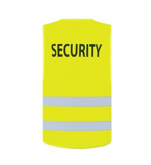 WARNSCHUTZ-WESTE -SECURITY KX010S- bedruckt auf Rücken mit SECURITY