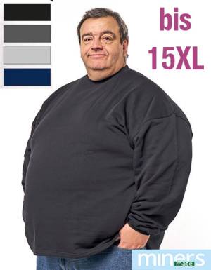 SUPERSIZE UNISEX SWEATSHIRT OPEN HEM -MINERS MATE MYS511- BIS 15XL 