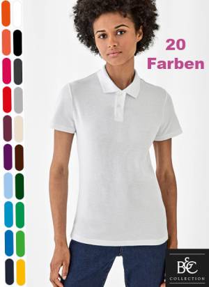 B&C DAMEN-POLO-SHIRT -ID.001 / PWI11-  20 Farben, leicht und bequem