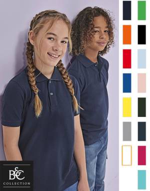B&C KINDER-COMFORT-POLO-SHIRT -MY POLO PK001-  toller Tragecomfort