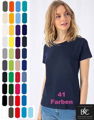 B&C DAMEN-T-SHIRT -E150- 41 Farben, leicht und angenehm