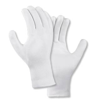 NYLON-STRICK-HANDSCHUH MIT PU-BESCHICHTUNG -TEXXOR 2405, Farbe weiss, zertifiziert für den Lebensmittelbereich, Abnahme 60 / 120 / 240 Paar je Größe