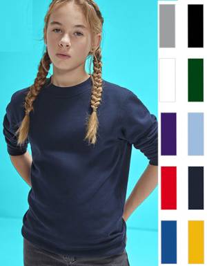 B&C KINDER-COMFORT-RUNDHALS-SWEAT-SHIRT -WK001-ID.332-  toller Tragecomfort