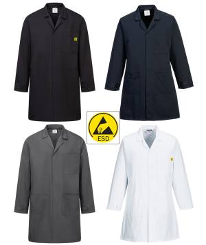 ESD-BERUFS-MANTEL - PORTWEST AS10 - antistatisch, bis Gr. 5XL