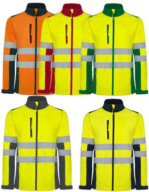 ROLY WARNSCHUTZ-SOFTSHELL-JACKE -ANTARES HV9303- Stretch, atmungsaktiv, attraktive Farbkombinationen, TOP-Tragecomfort