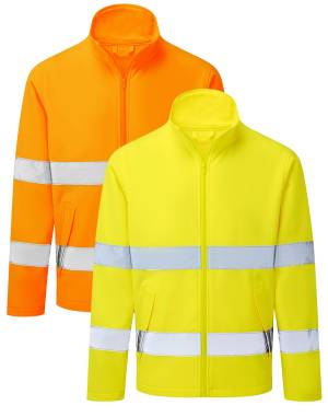 WARNSCHUTZ-SOFTSHELL-JACKE -PORTWEST ES428- Stretch, wasserdicht, winddicht, UV-Schutz 40+, bis 6XL, TOP-Preis