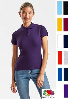 FRUIT OF THE LOOM MISCHGEWEBE-DAMEN-POLO -PIQUÉ F517- pflegeleicht, sehr angenehmer Tragecomfort