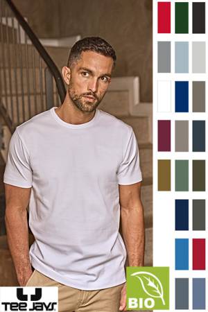 TEE JAYS LUXURY-BIO-INTERLOCK-T-SHIRT -TJ 520- extra heavy, absolute Top-Qualität, perfekter Tragecomfort