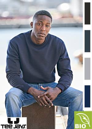 TEE JAYS LUXURY-BIO-SWEATSHIRT -UNLABLED TJ 5150- absolute Top-Qualität, perfekter Tragecomfort