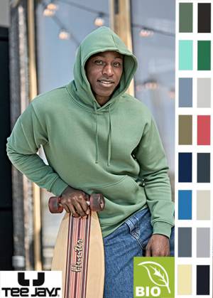 TEE JAYS LUXURY-BIO-HOODED-SWEATSHIRT -UNLABLED TJ 5152- absolute Top-Qualität, perfekter Tragecomfort
