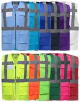 MANAGER-WARNSCHUTZ-WESTE -HVW801-UNI-COL-, Reißverschluss, Taschen 