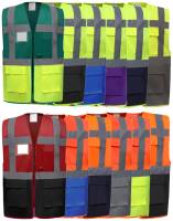 MANAGER-WARNSCHUTZ-WESTE -YK801 / HVW801-BI-COL-, Reißverschluss, Taschen