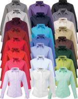 Popeline-Bluse -PREMIER PR300- Langarm, Easy Care 