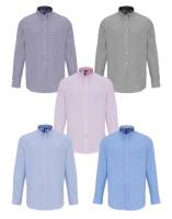 Oxford Hemd -PREMIER PR238- Streifen, Langarm, Klassischer Schnitt, Easy Care