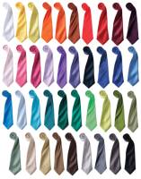 Krawatte -Premier PR750- Satin Krawatte, große Farbauswahl 