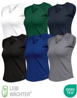 LEIBWÄCHTER -Exclusiv-Damen-T-Shirt -FLXDT- Top-Qualität, V-Ausschnitt, Stretch, atmungsaktiv