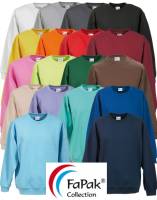 FAPAK Exclusives Rundhals-Sweat-Shirt -FAP1280- 18 Farben, TOP-Qualität, bis 5XL, Mischgewebe, extra heavy