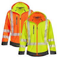 4PROTECT PREMIUM-WARNSCHUTZ-SOFTSHELL-JACKE -HOUSTON- wasserdicht, winddicht, hoch atmungsaktiv, bis Gr. 6XL 