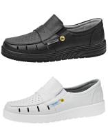 AIR CUSHION ESD-SLIPPER - GLATTLEDER PERFORIERT -ABEBA 32300 - 32310 - 