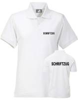 SECURITY-Polo-Shirt, TOP-Qualität, Farbe weiss, bis Gr. 5XL, mit wählbarem Druck auf Brust und Rücken, Basispreis zzgl. Druckkosten