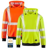 4PROTECT UV-Warnschutz-Hoodie -PORTLAND- UV-Schutz 50+, bis Gr. 6XL, Förderbar durch BG-Bau