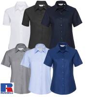 RUSSELL Premium-Oxford-Kurzarm-Bluse -933F-, 70% Baumwolle, EASY-Care, bis 6XL