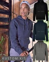 KUSTOM KIT PREMIUM KAPUZEN-SWEAT-SHIRT -PIQUE K338- TOP-Qualität, mit Reißverschluss-Tasche, 300-Gramm Stoffgewicht
