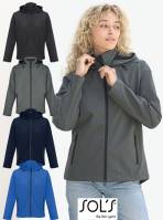 SOL´S DAMEN-KAPUZEN-SOFTSHELL-JACKE - HOODED L04448- wind- und wasserabweisend