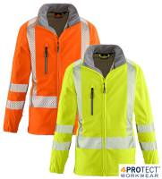 4PROTECT-PREMIUM-WARNSCHUTZ-SOFTSHELL-JACKE -TYLER- wasserdicht, winddicht, hoch atmungsaktiv, bis Gr. 6XL 