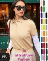B&C DAMEN-COMFORT-POLO-SHIRT -MY POLO PW461-  30 attraktive Farben, toller Tragecomfort