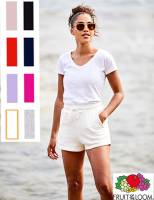 FRUIT OF THE LOOM DAMEN T-SHIRT V-AUSSCHNITT -ICONIC 150 F274- super bequem