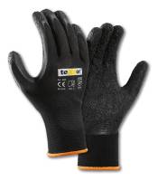 NYLON-STRICKHANDSCHUH MIT LATEX-BESCHICHTUNG -TEXXOR 2425- extrem guter Grip, Abnahme 60 / 120 Paar je Größe 