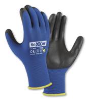 TOUCHSCREEN NYLON-STRICK-HANDSCHUH MIT PU-CARBON-BESCHICHTUNG -TEXXOR TOUCH 2402-  hervorragendes Tast- und Feingefühl, Abnahme 60 / 120 / 240 Paar je Größe