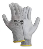 ESD2 - TOUCHSCREEN NYLON-STRICK-HANDSCHUH MIT PU-BESCHICHTUNG -TEXXOR TOUCH 2408-  Top-Feingefühl, Abnahme 60 / 120 / 240 Paar je Größe