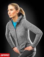 SPIRO DAMEN-HOODED-MICROFLEECE-JACKE -RT245F- Stretch, perfekt für Sport und Freizeit, schnell trocknend, atmungsaktiv