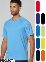 PROACT PREMIUM-FUNKTIONS-T-SHIRT -PA476- V-Ausschnitt, atmungsaktiv, schnell trockned, perfekter Tragecomfort, Bird-Eye-Gewebe